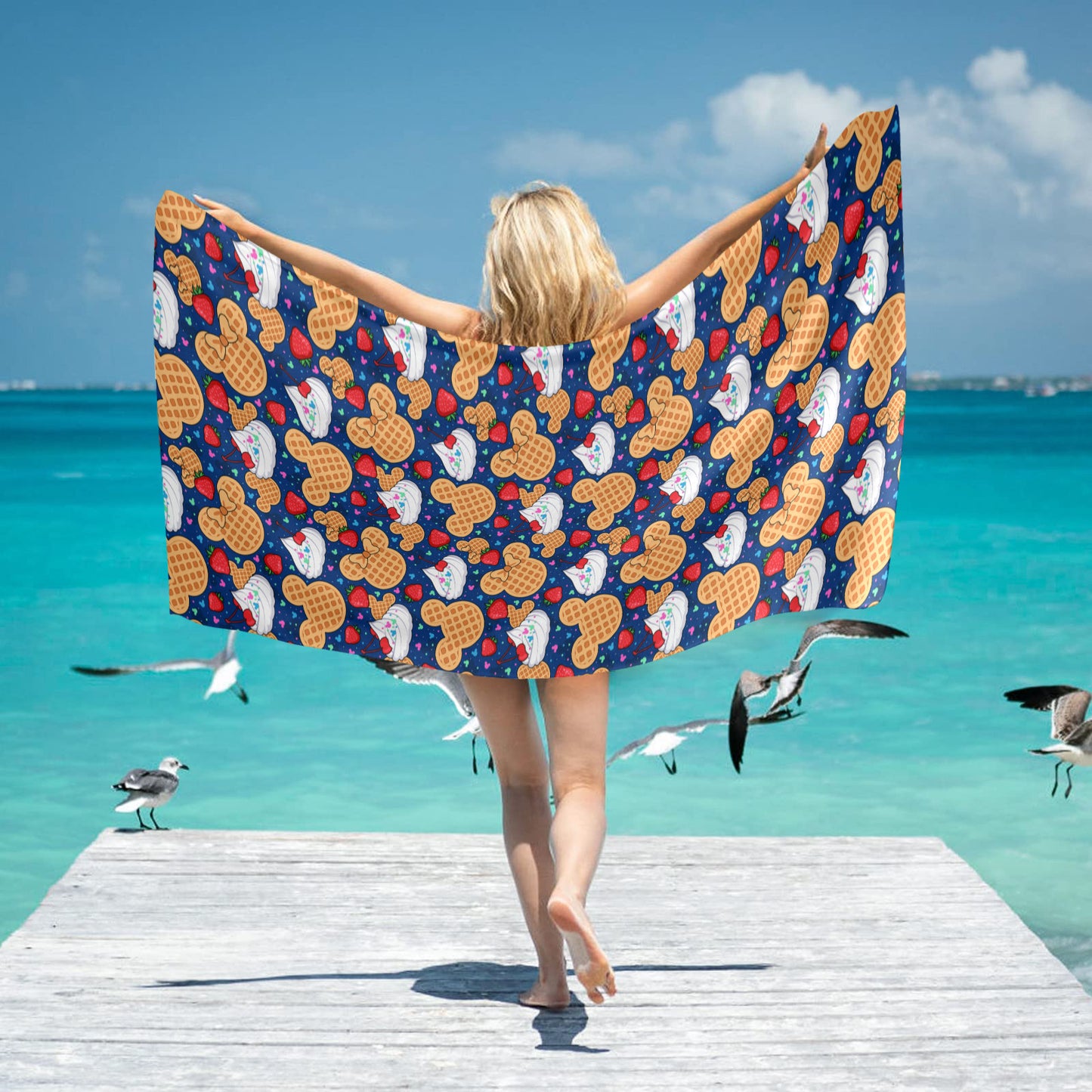 Waffles Beach Towel