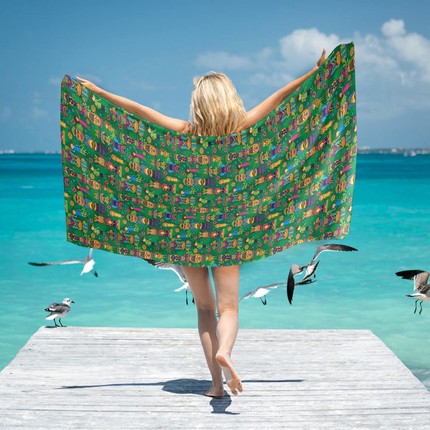 Tiki Beach Towel