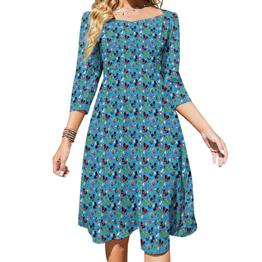 Character Donuts Women's Sweetheart Dress Flare Dress