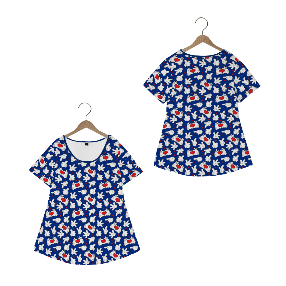 Happy Hands Women's Crew Neck Loose Tunic