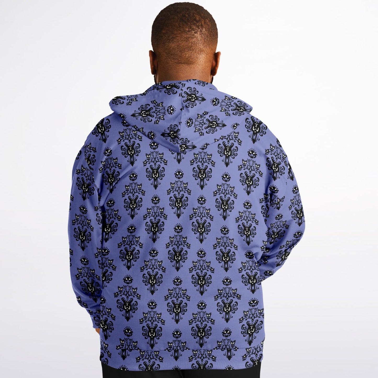 Haunted Mansion Wallpaper Plus-size Unisex Zip Hoodie