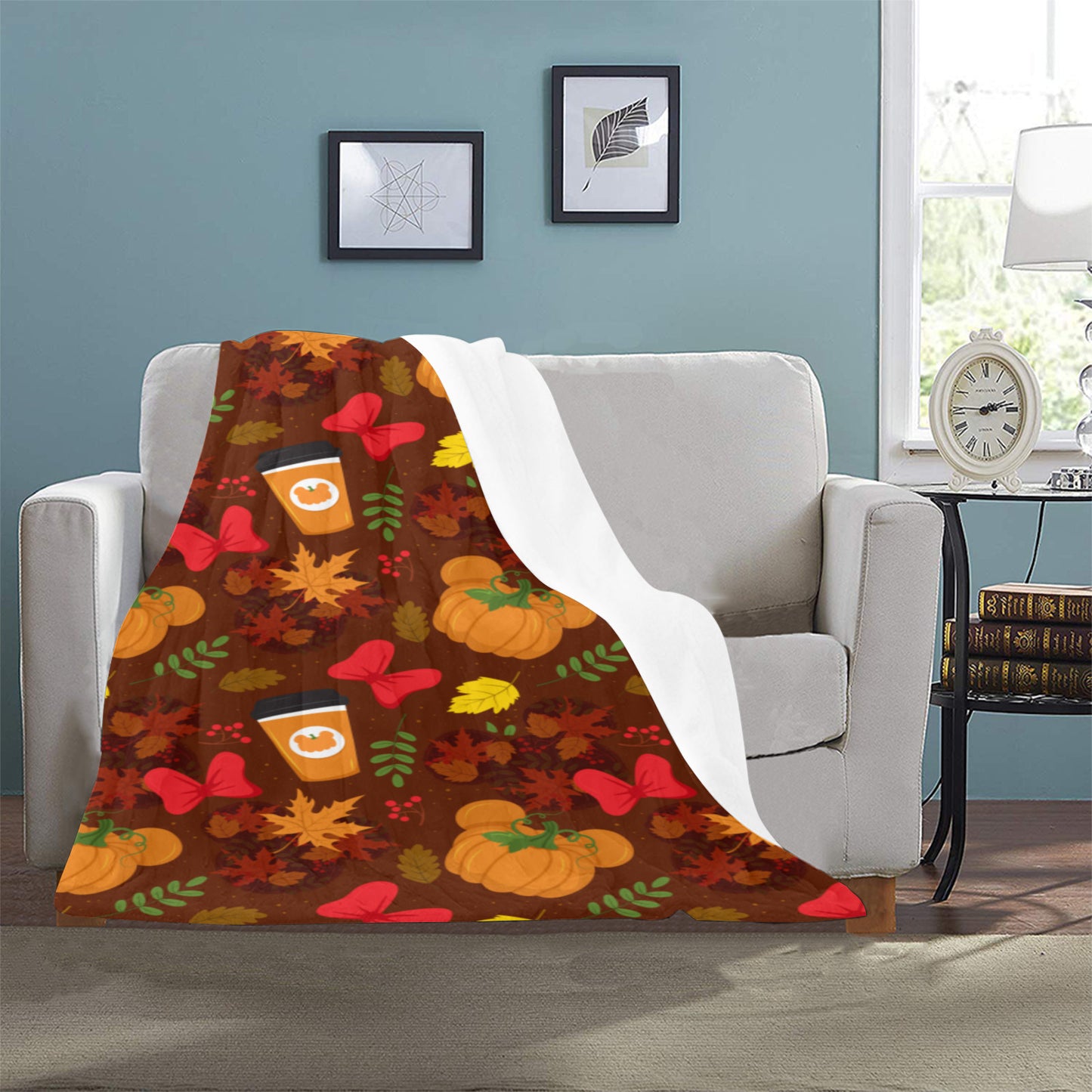 Fall Pumpkins Ultra-Soft Micro Fleece Blanket 32"x48"