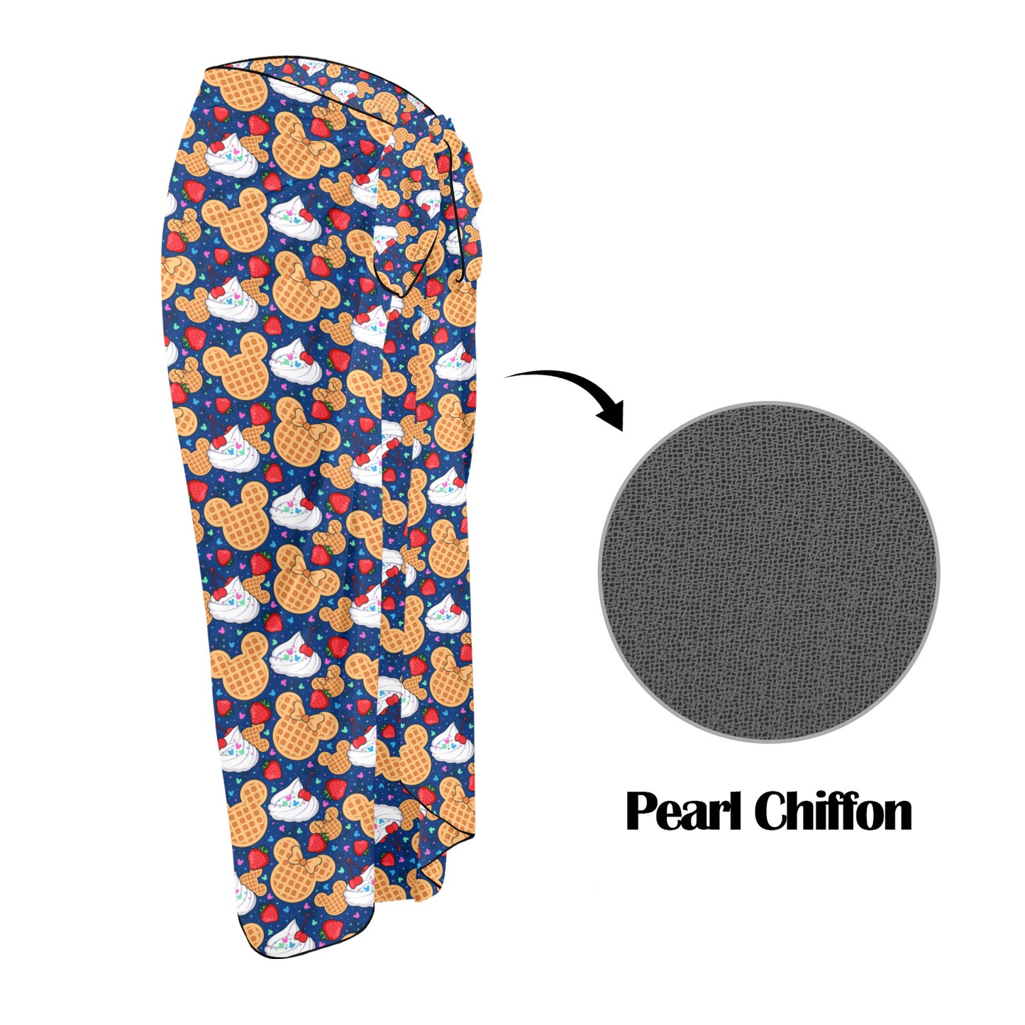 Waffles Long Beach Sarong Wrap