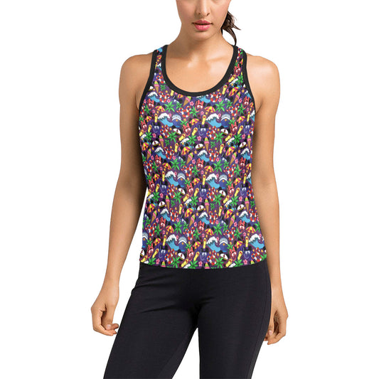 Mickey And Minnie Cruise Women's Racerback Tank Top