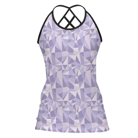 Purple Wall Women's Criss-Cross Open Back Tank Top