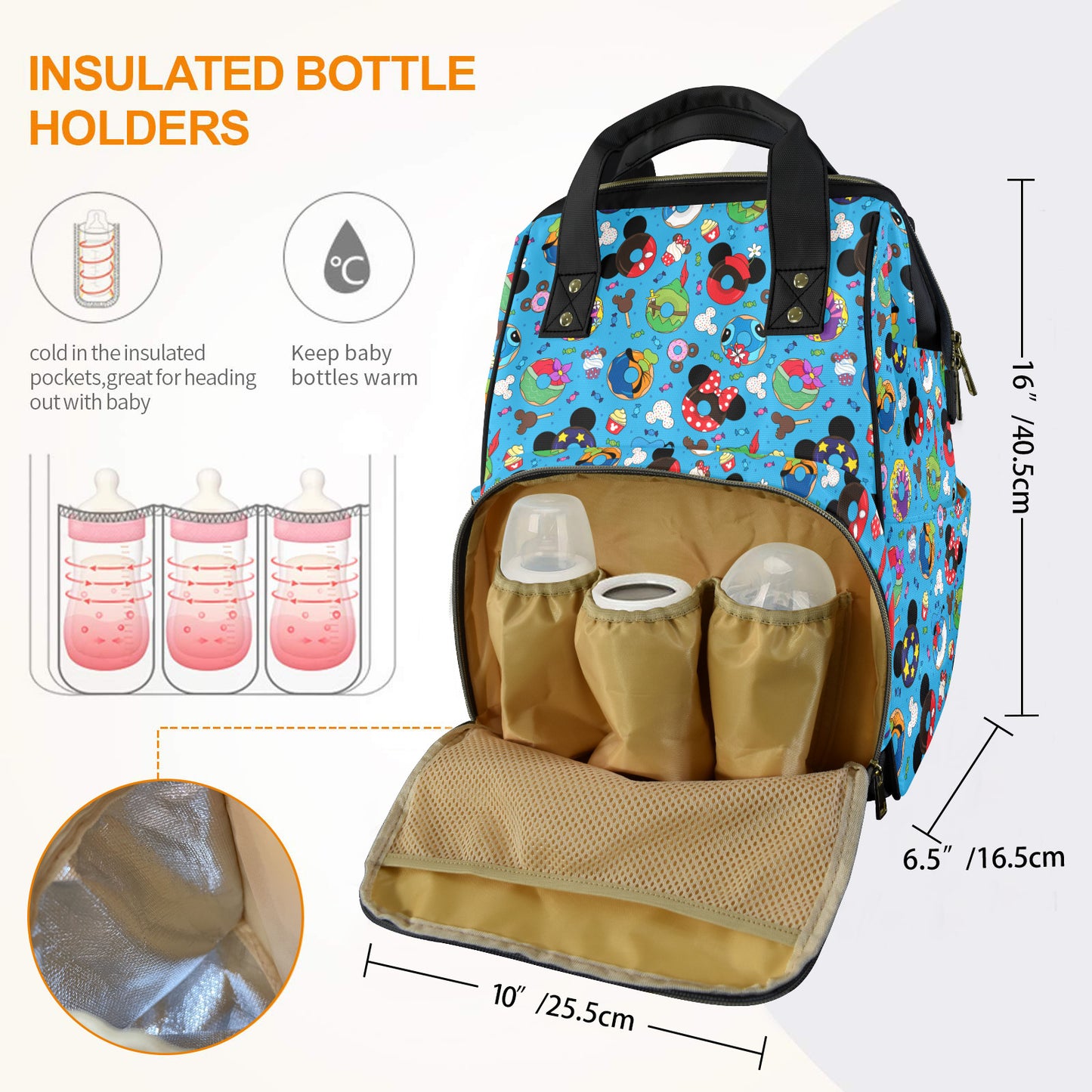 Character Donuts Multi-Function Diaper Bag