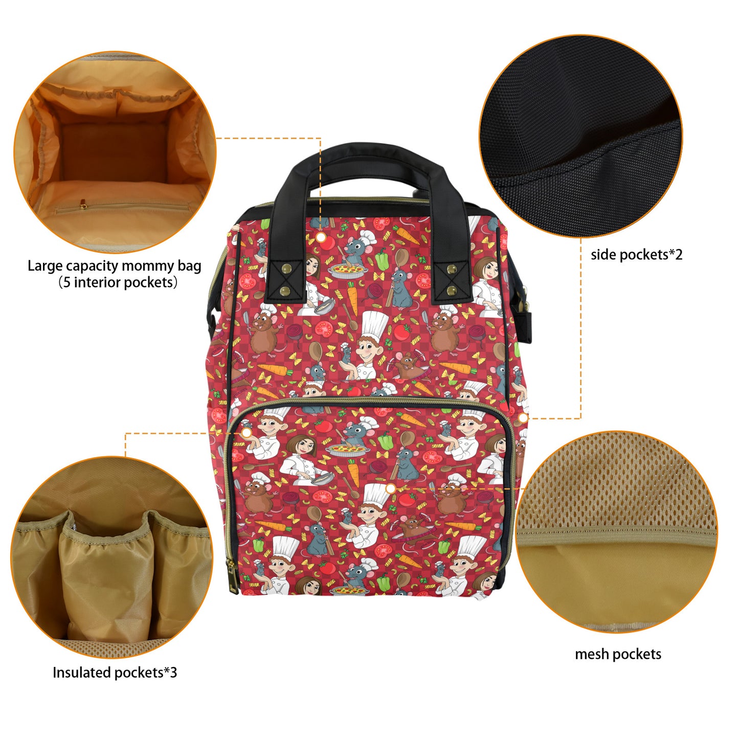 Ratatouille Multi-Function Diaper Bag