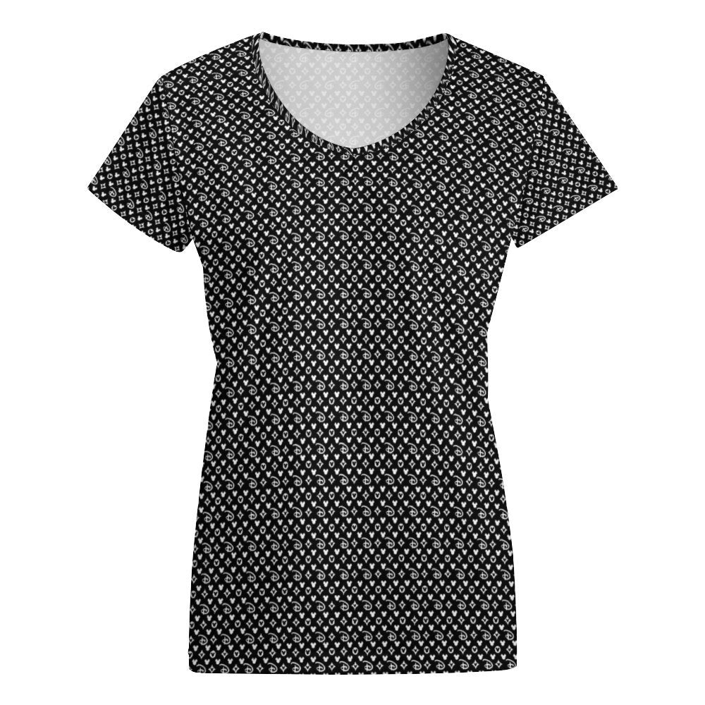 Designer Women's V-Neck Short Sleeve T-Shirt