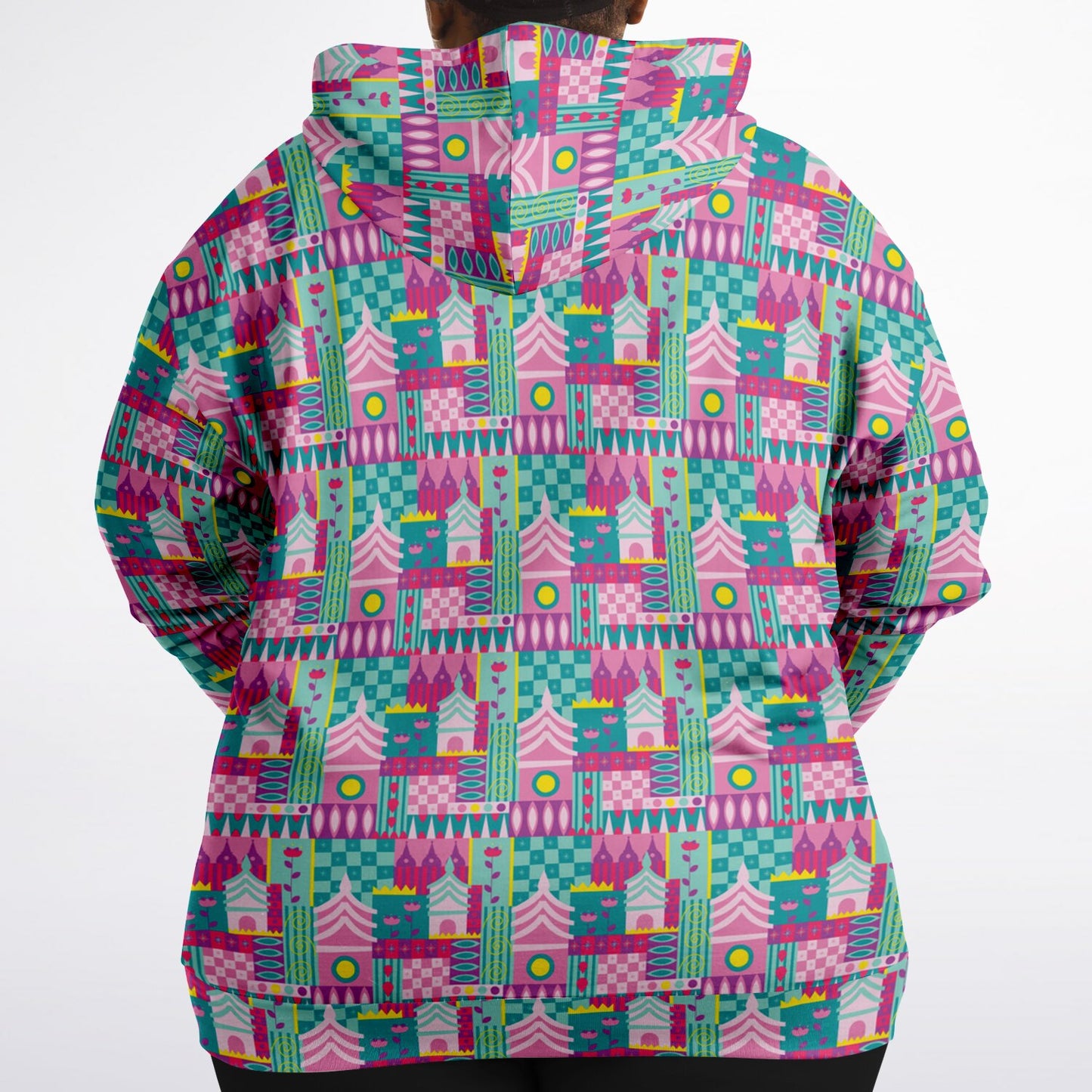 Small World Plus-size Unisex Zip Hoodie