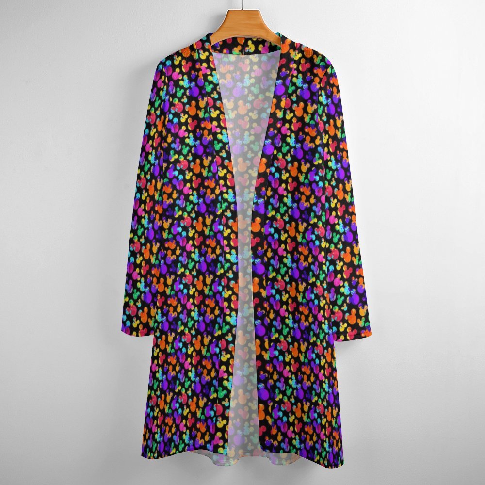Watercolor Women's Mid-Length Cardigan