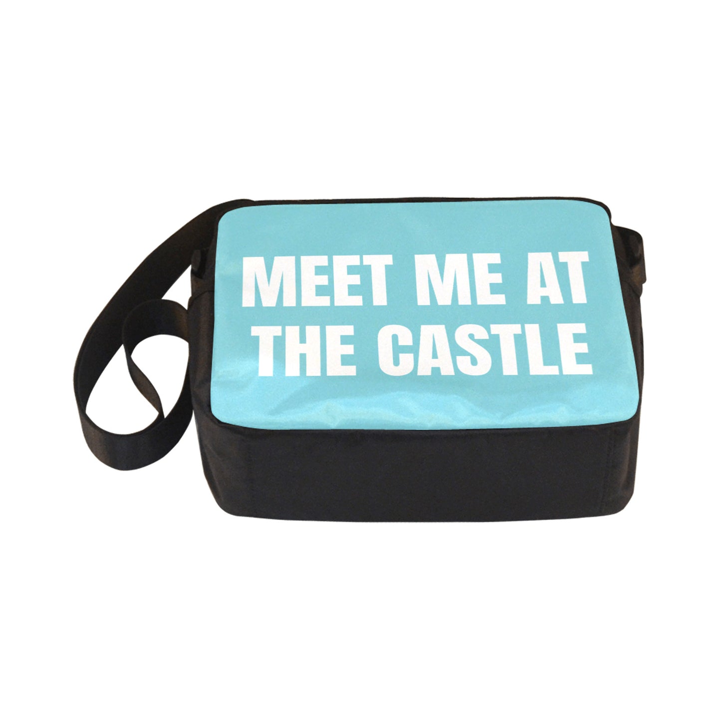 Meet Me At The Castle Light Blue Classic Cross-body Nylon Bag