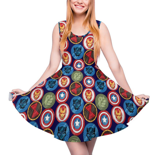 captain america skater dress The Captain Skater Dress 3XL
