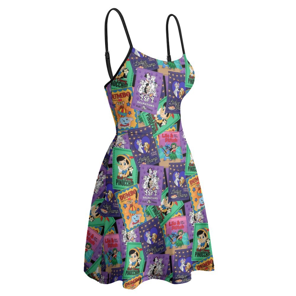 Classic Posters Women's Sling Short Dress