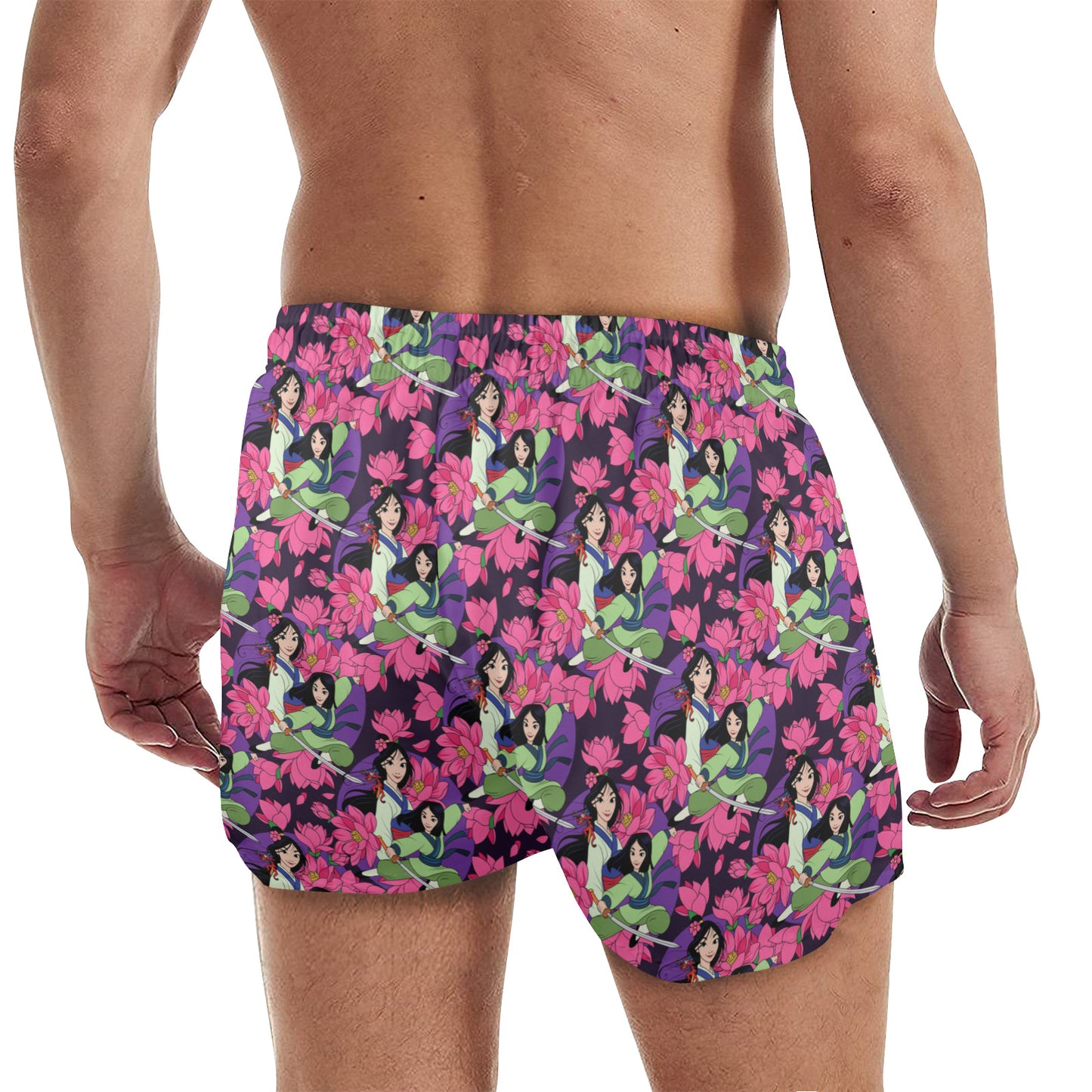 Blooming Flowers Men's Quick Dry Athletic Shorts