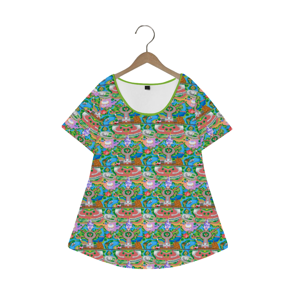 Park Map Women's Crew Neck Loose Tunic