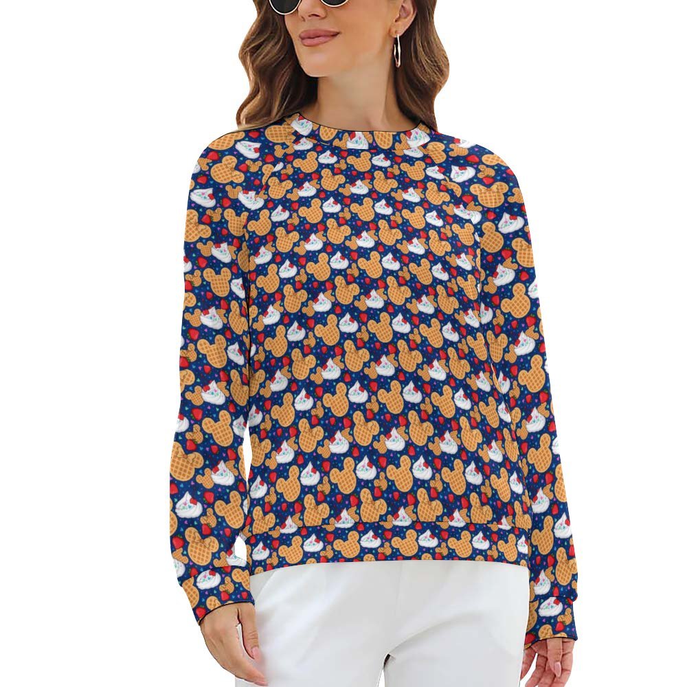Waffles Women's Raglan Crewneck Sweatshirt