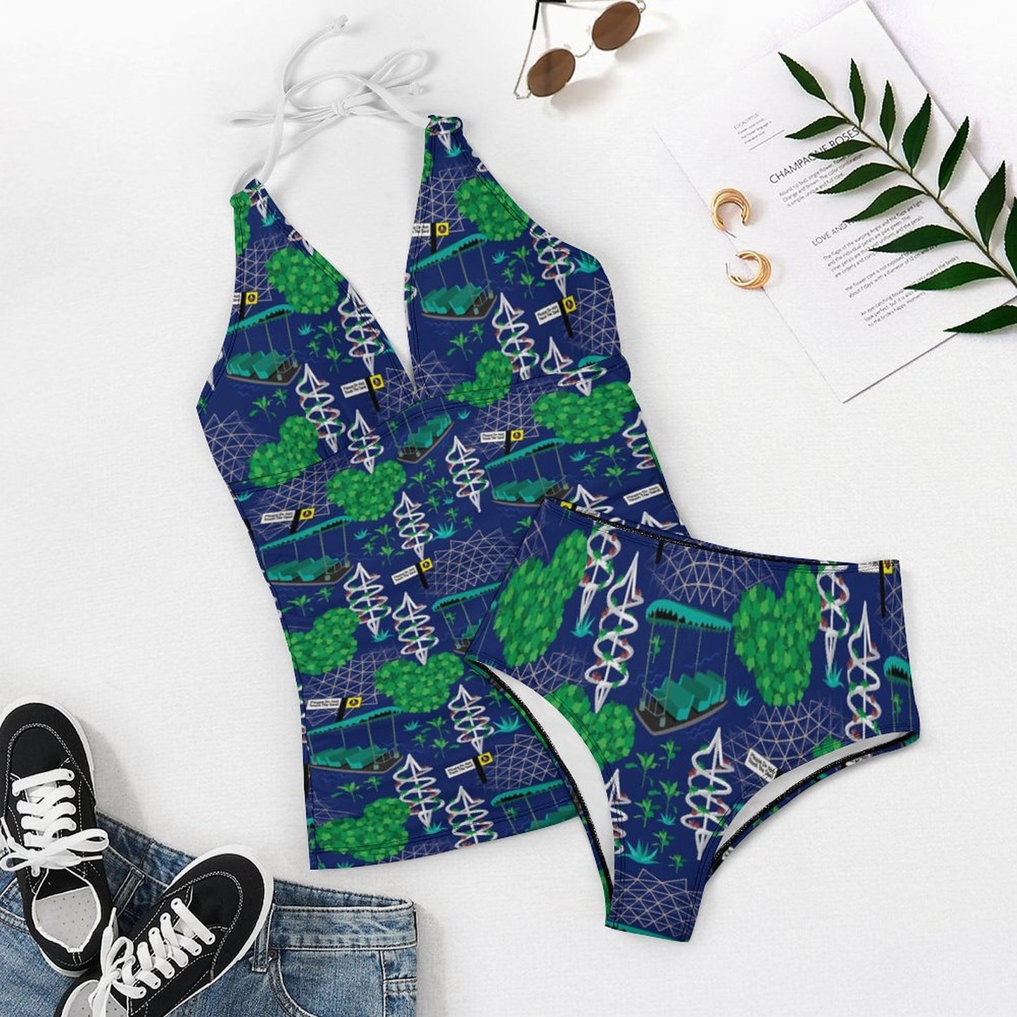 Living With The Land Women's Split Swimsuit