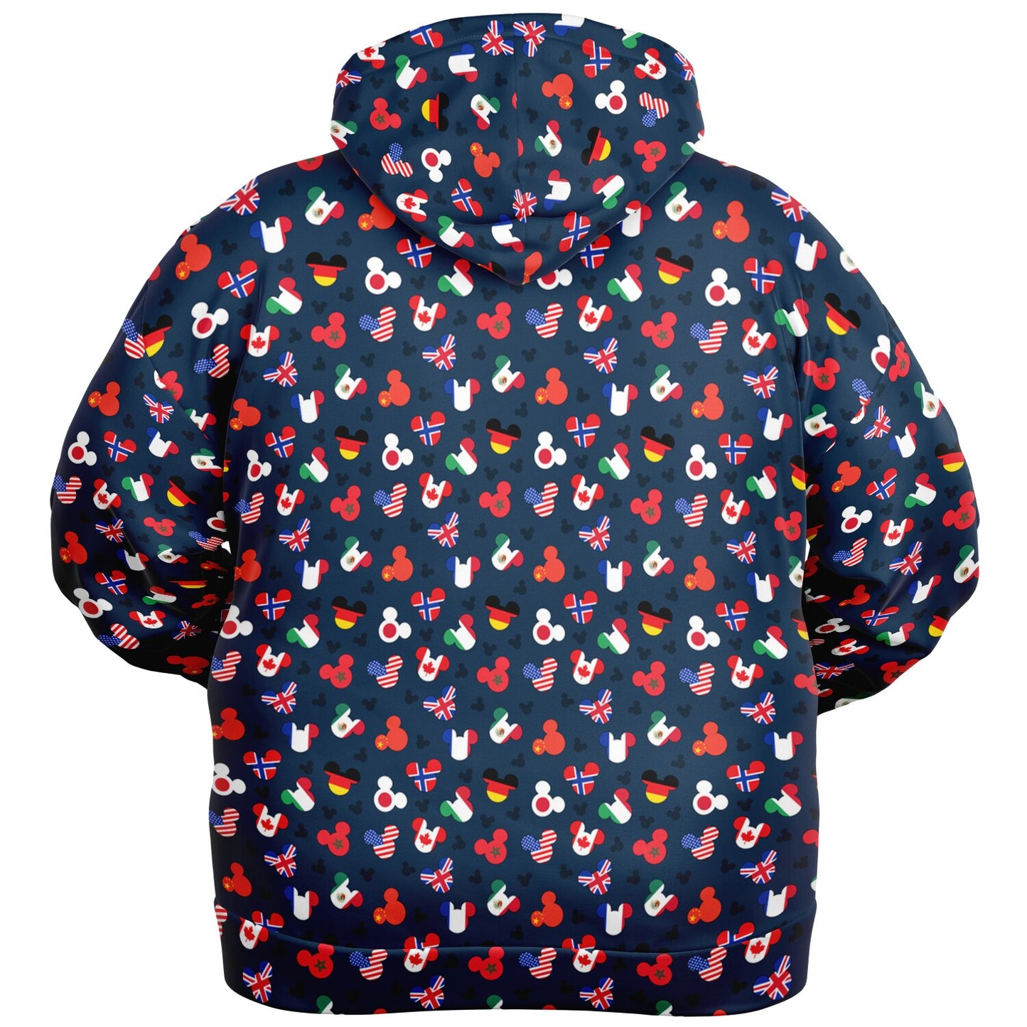 Mickey Flags Plus-size Unisex Zip Hoodie