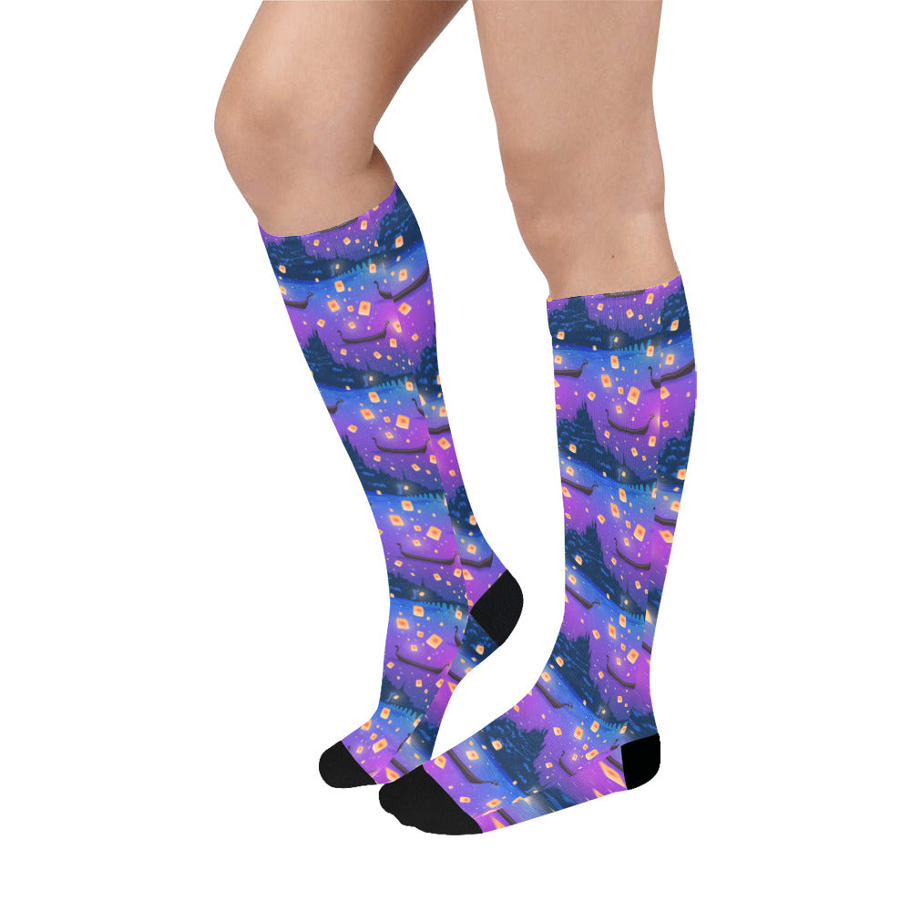 Disney Tangled Rapunzel Floating Lanterns Over-The-Calf Socks