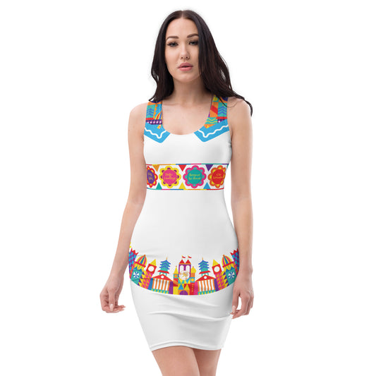 Small World Fitted Character Dress