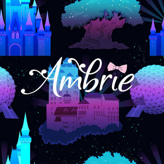 Parks At Night Seamless Pattern, Magical Cartoon Seamless pattern, Fabric Sublimation