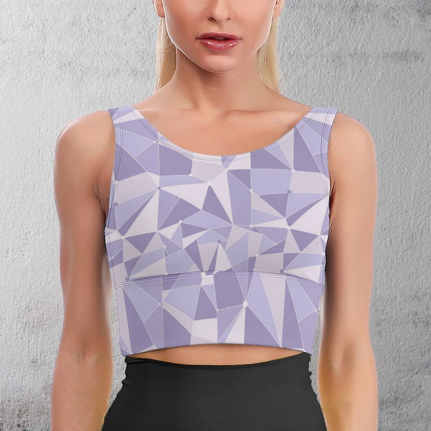 Purple Wall Women's Crop Tank Top - Ambrie