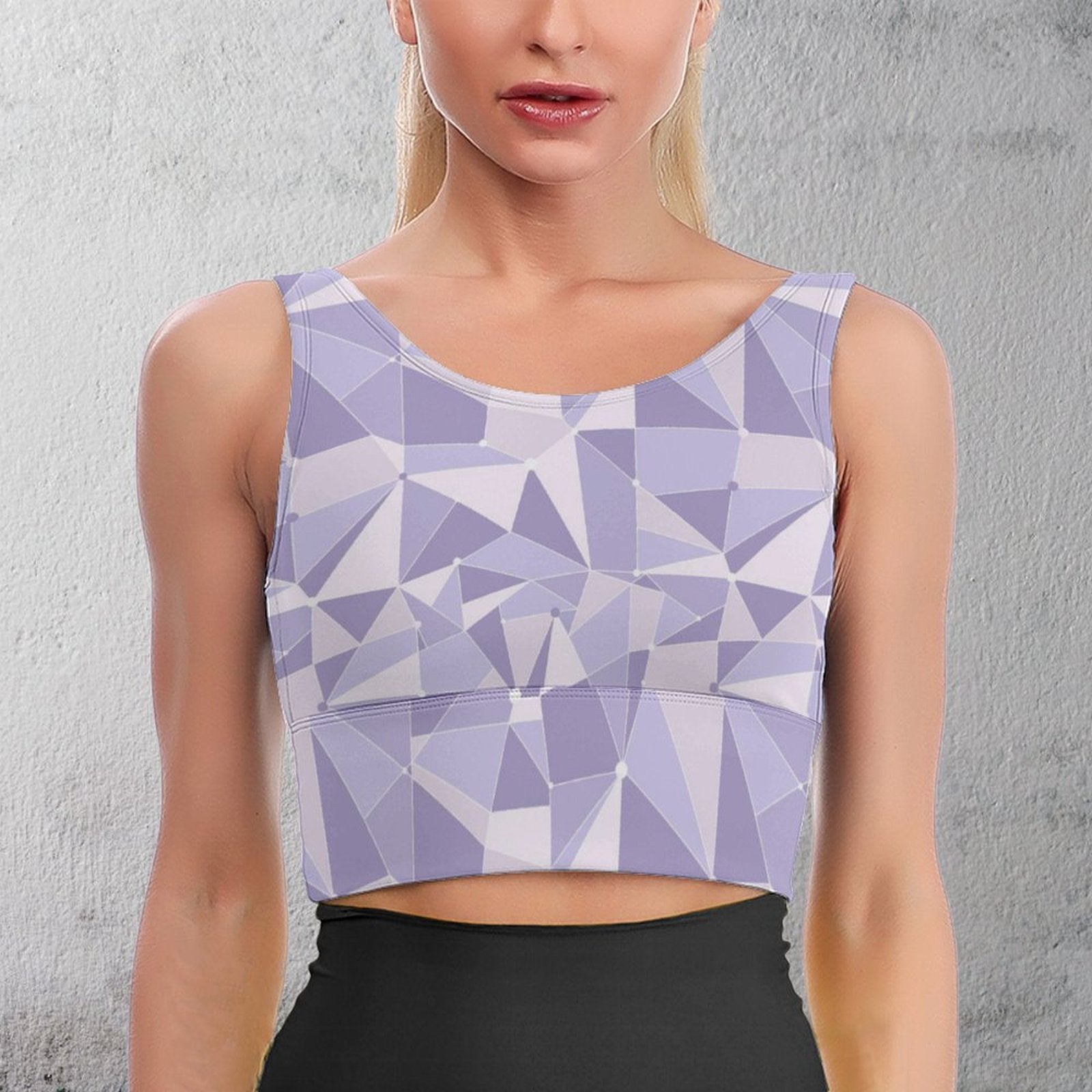 Purple Wall Women's Crop Tank Top - Ambrie