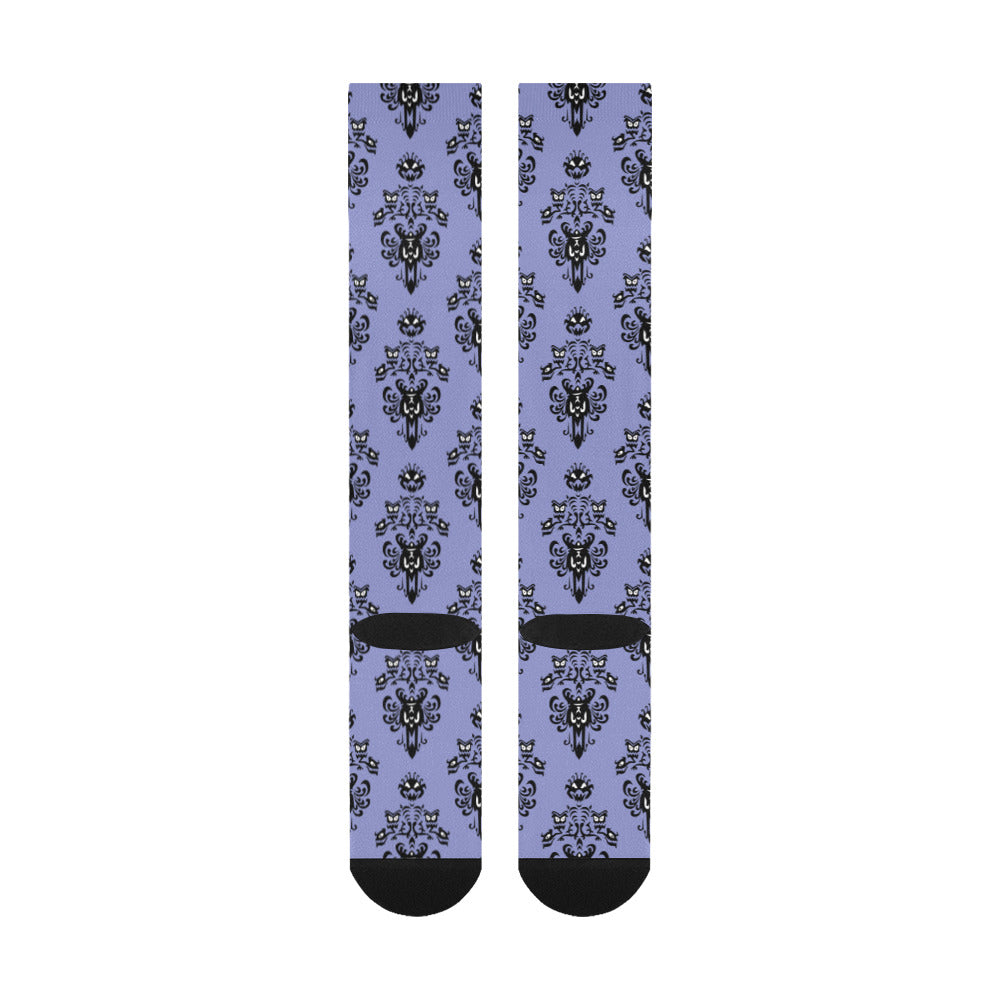 Haunted Mansion Wallpaper Over-The-Calf Socks