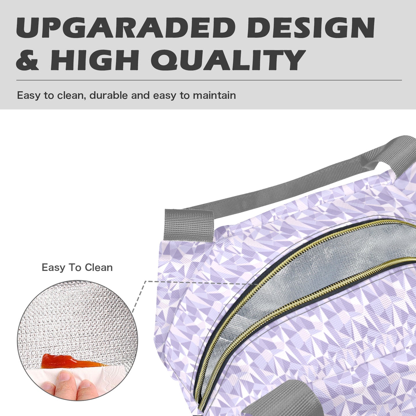 Purple Wall Portable Lunch Bag