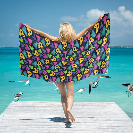 Glitter Park Snacks Beach Towel