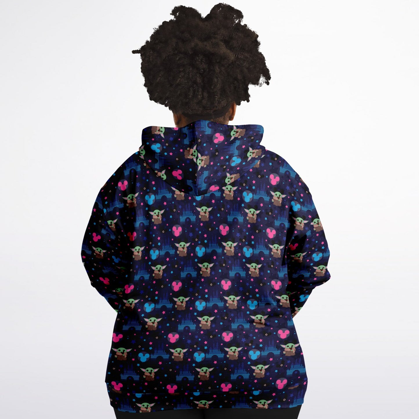 Baby Yoda Castles Plus-size Unisex Zip Hoodie