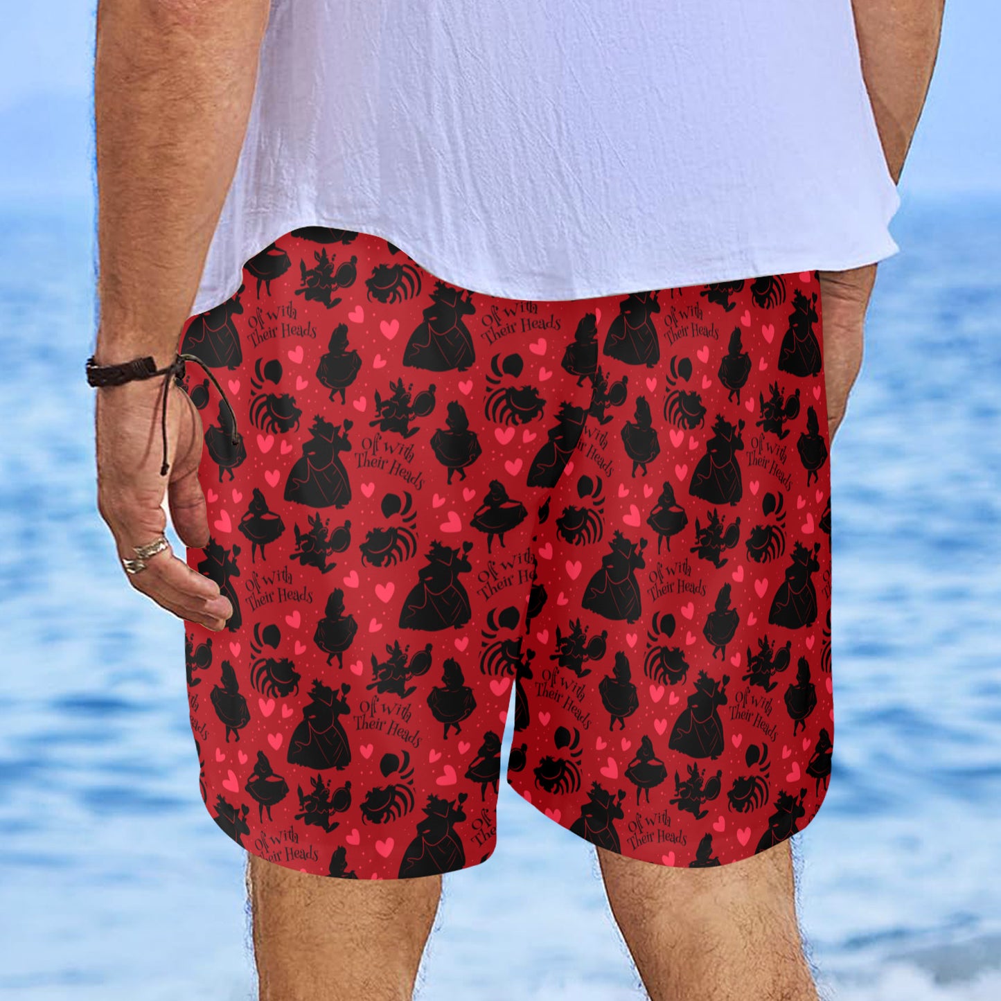 Off With Their Heads Men's Swim Trunks Swimsuit