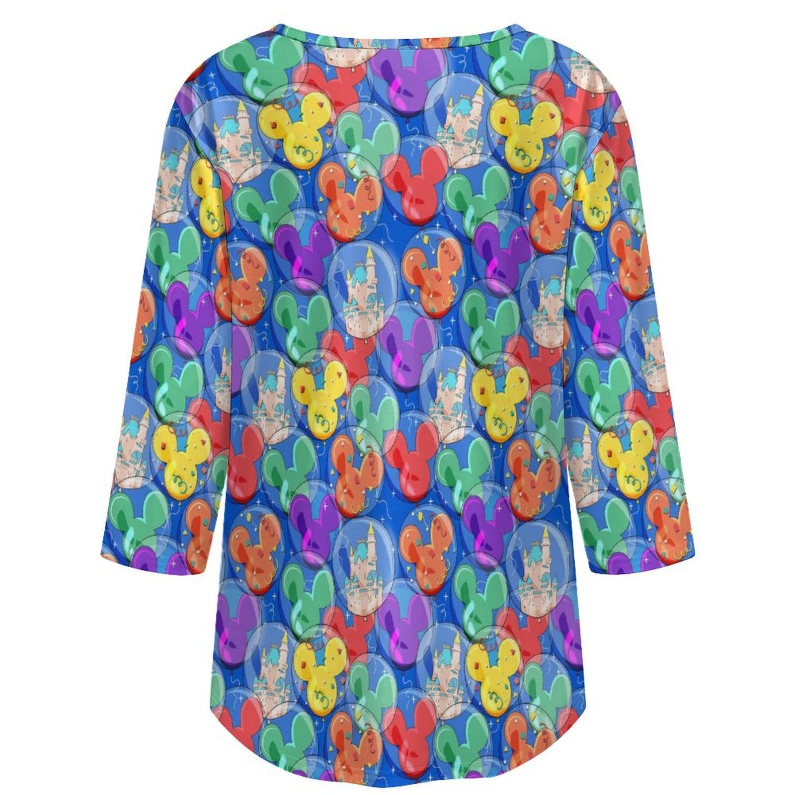 Balloon Collector Women's 3/4 Sleeve Pleated Tunic Top - Ambrie