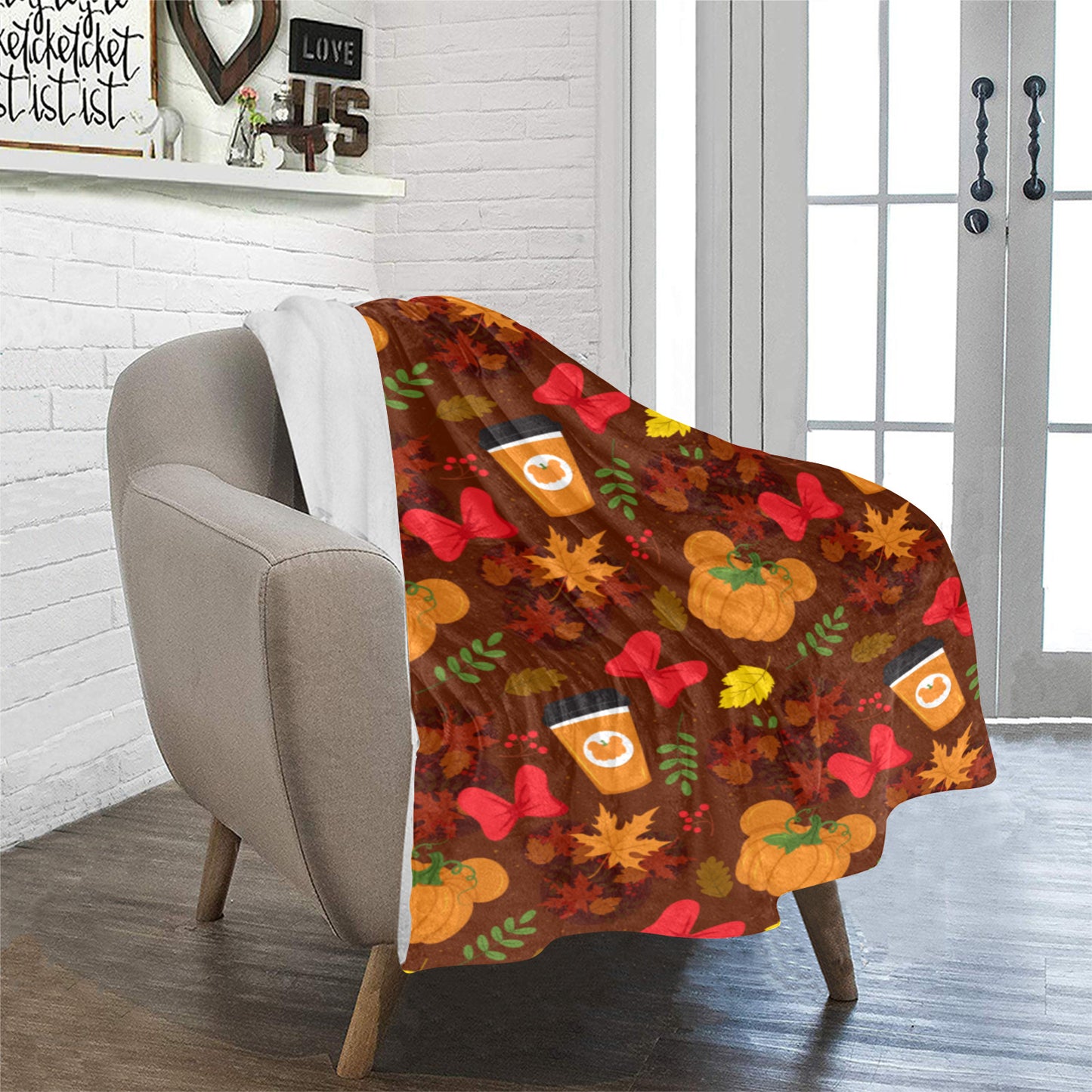 Fall Pumpkins Ultra-Soft Micro Fleece Blanket 32"x48"