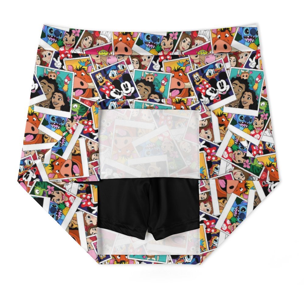 Selfies Athletic A-Line Skirt With Pocket Solid Shorts