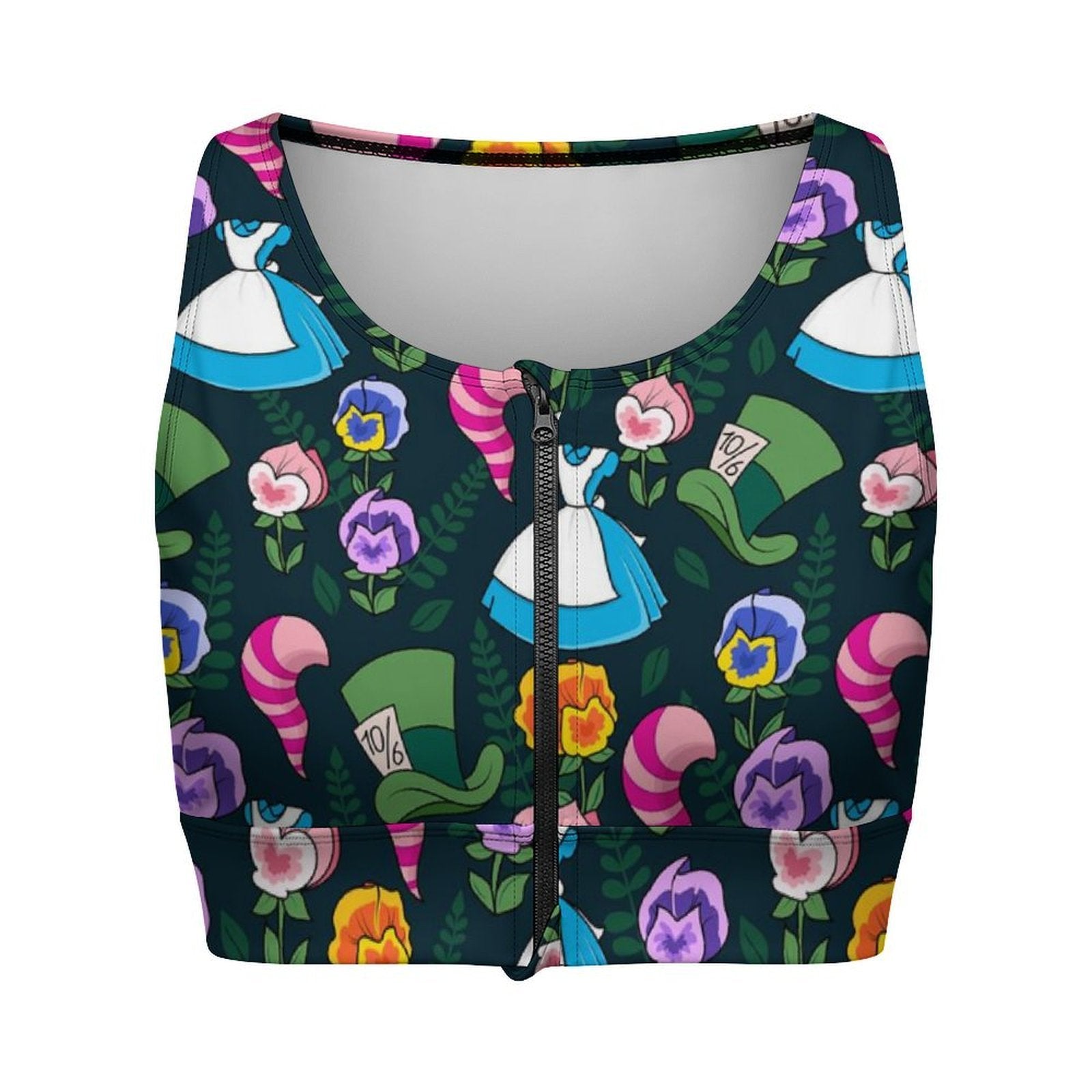 Alice In Wonderland Women's Yoga Zipper Vest - Ambrie