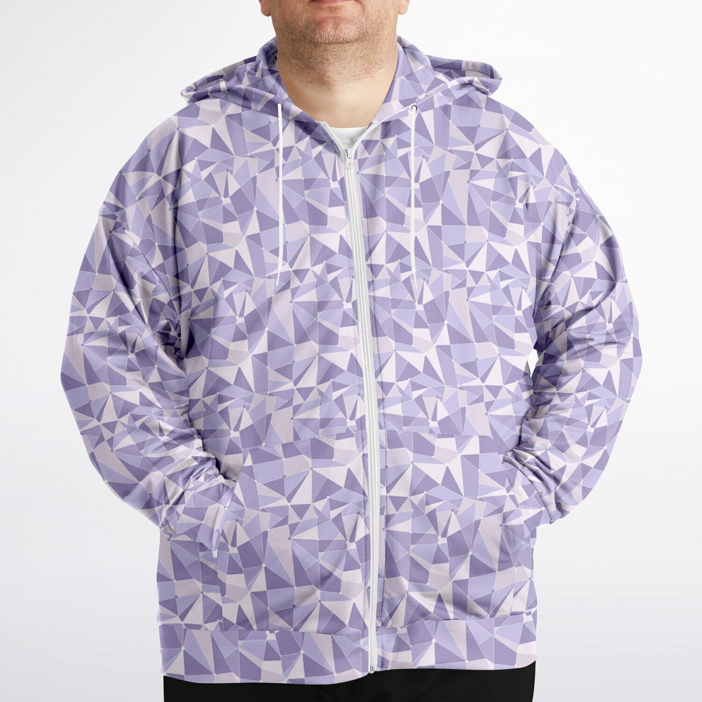 Purple Wall Plus-size Unisex Zip Hoodie