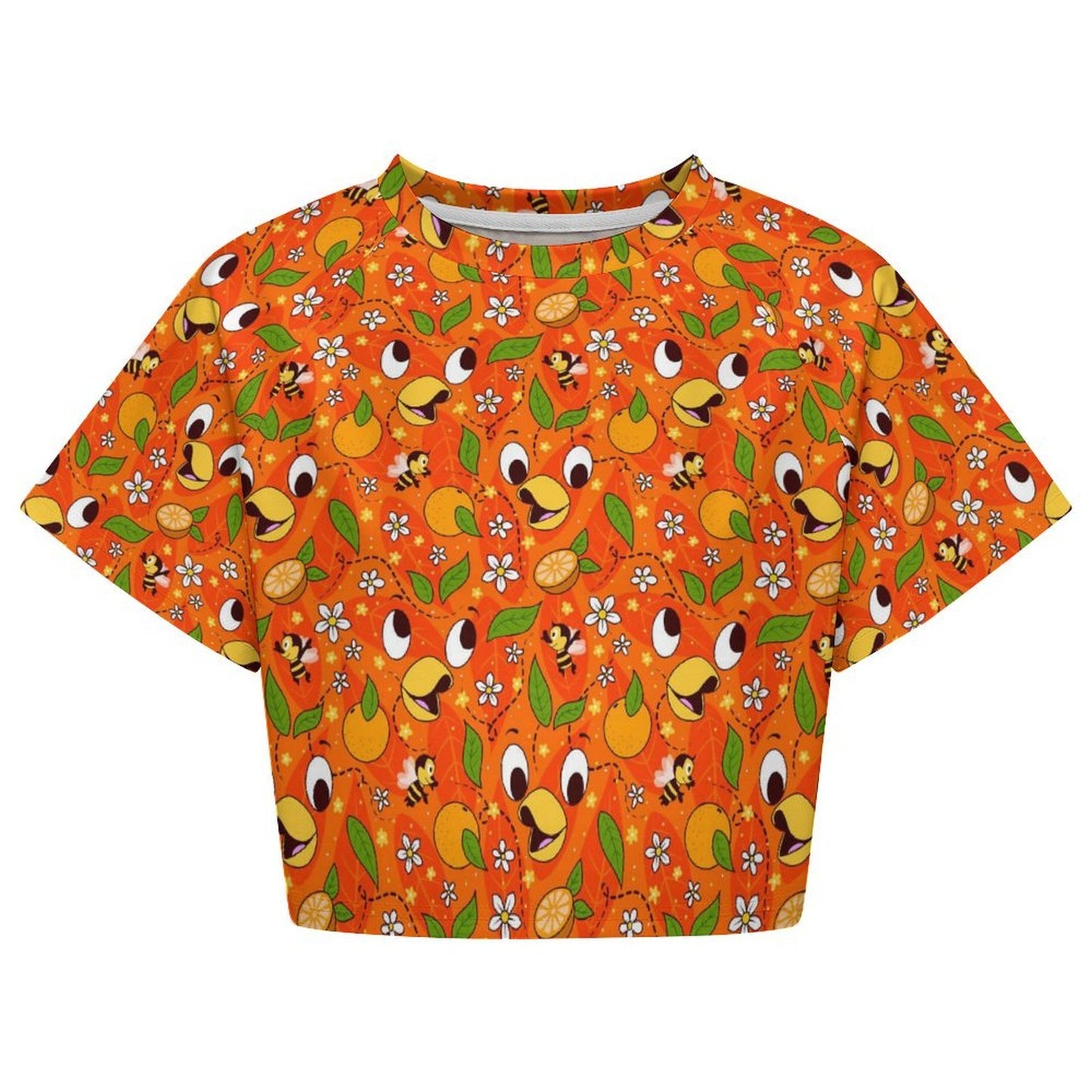 All Over Print Cropped Ralgan T-Shirt - Ambrie