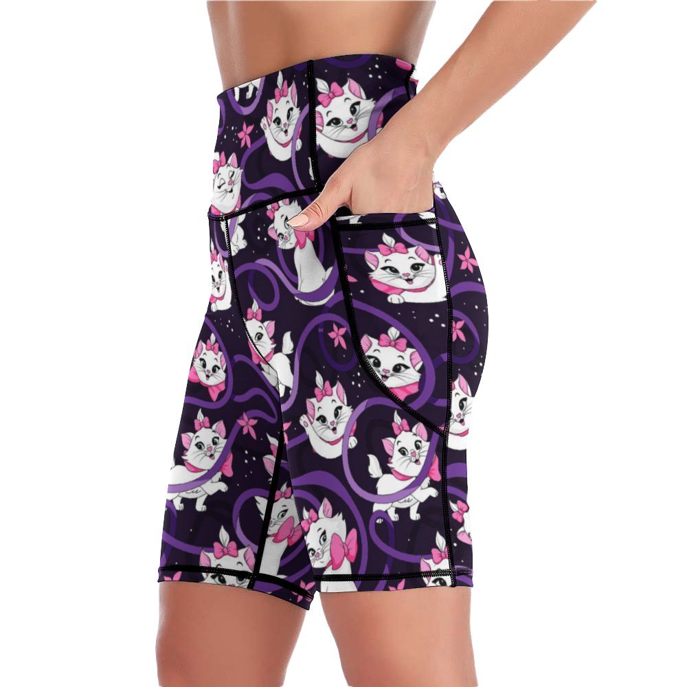 Because I'm A Lady Women's Knee Length Athletic Yoga Shorts With Pockets