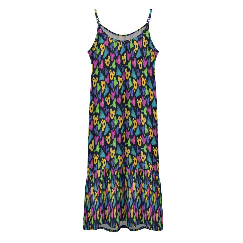 Glitter Park Snacks Suspender Sleeveless Dress