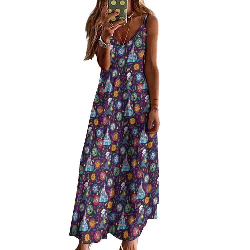 Ratatouille Wine And Dine Race Women's Summer Slip Long Dress