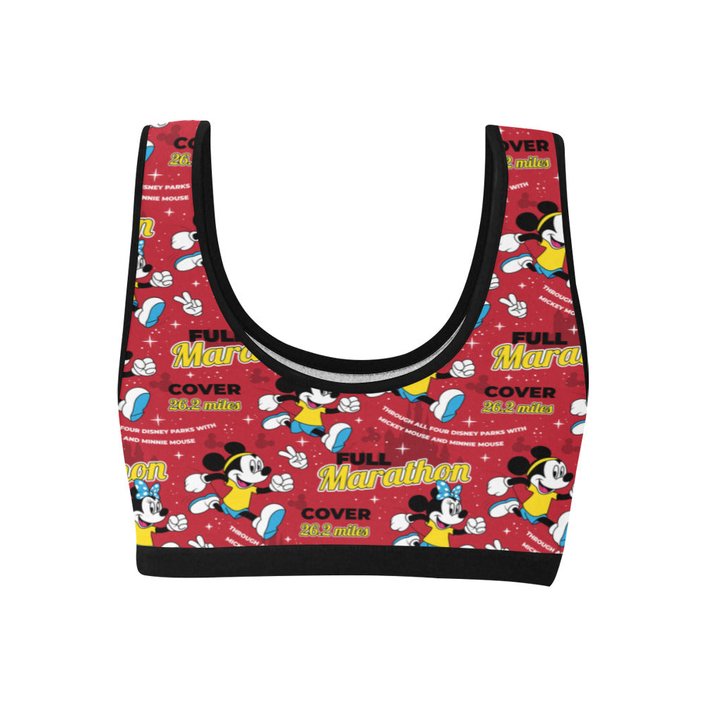 Mickey And Minnie Marathon Women's Sports Bra