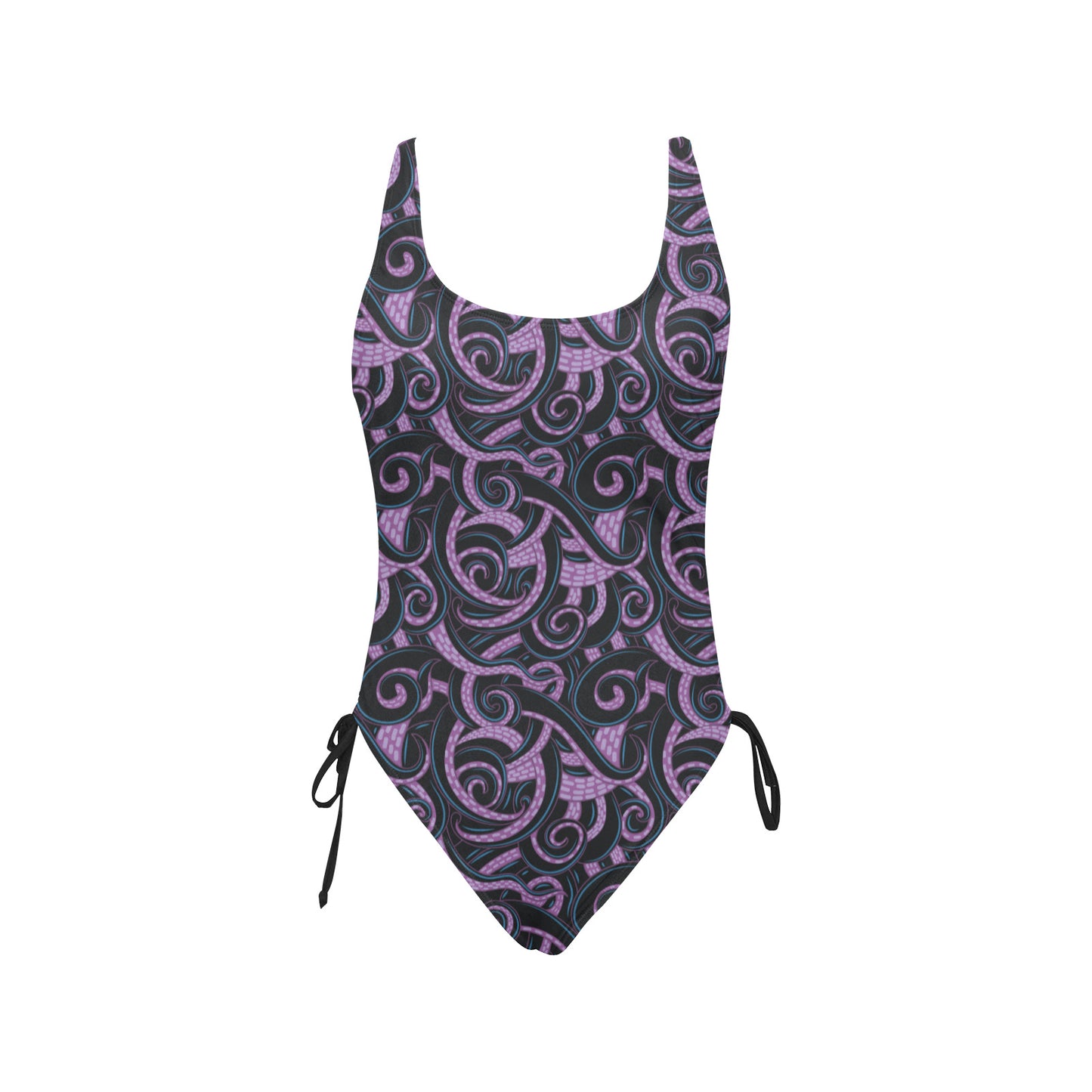 Ursula Tentacles Drawstring Side Women's One-Piece Swimsuit