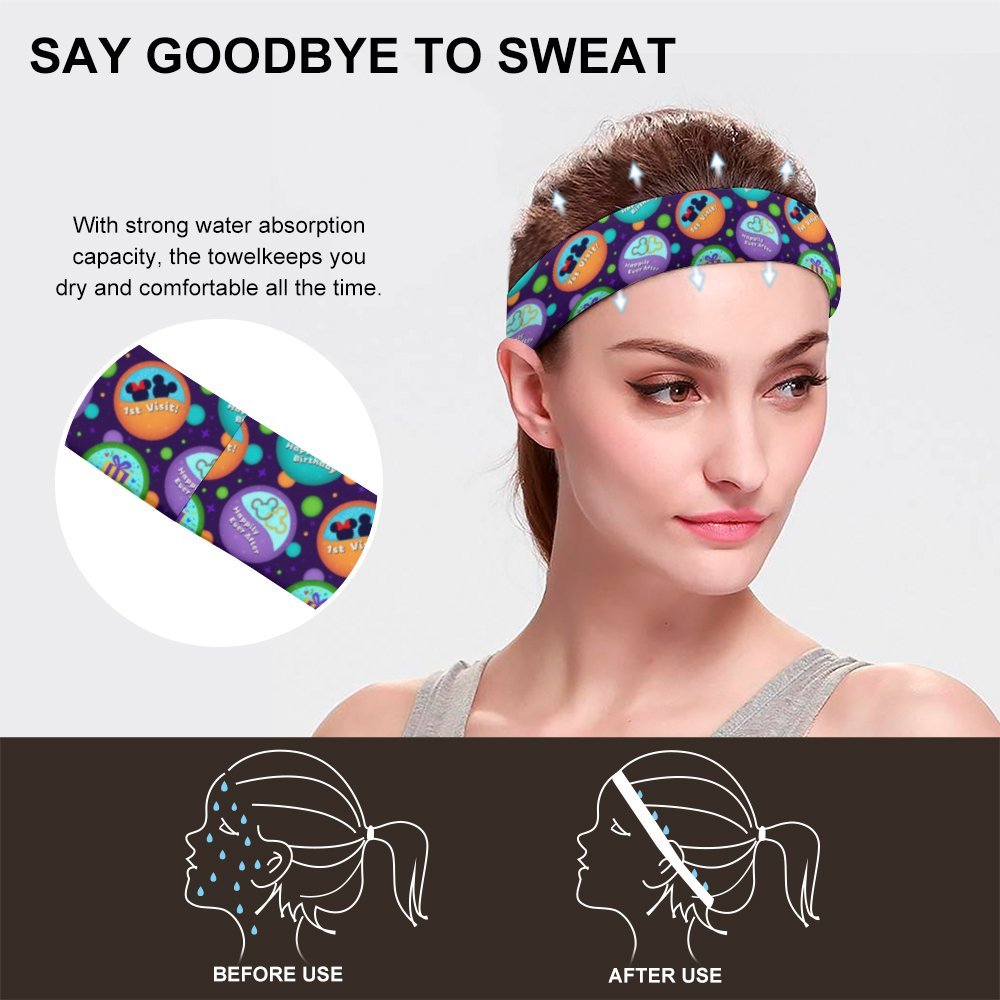 Button Collector Sports Sweat Headband