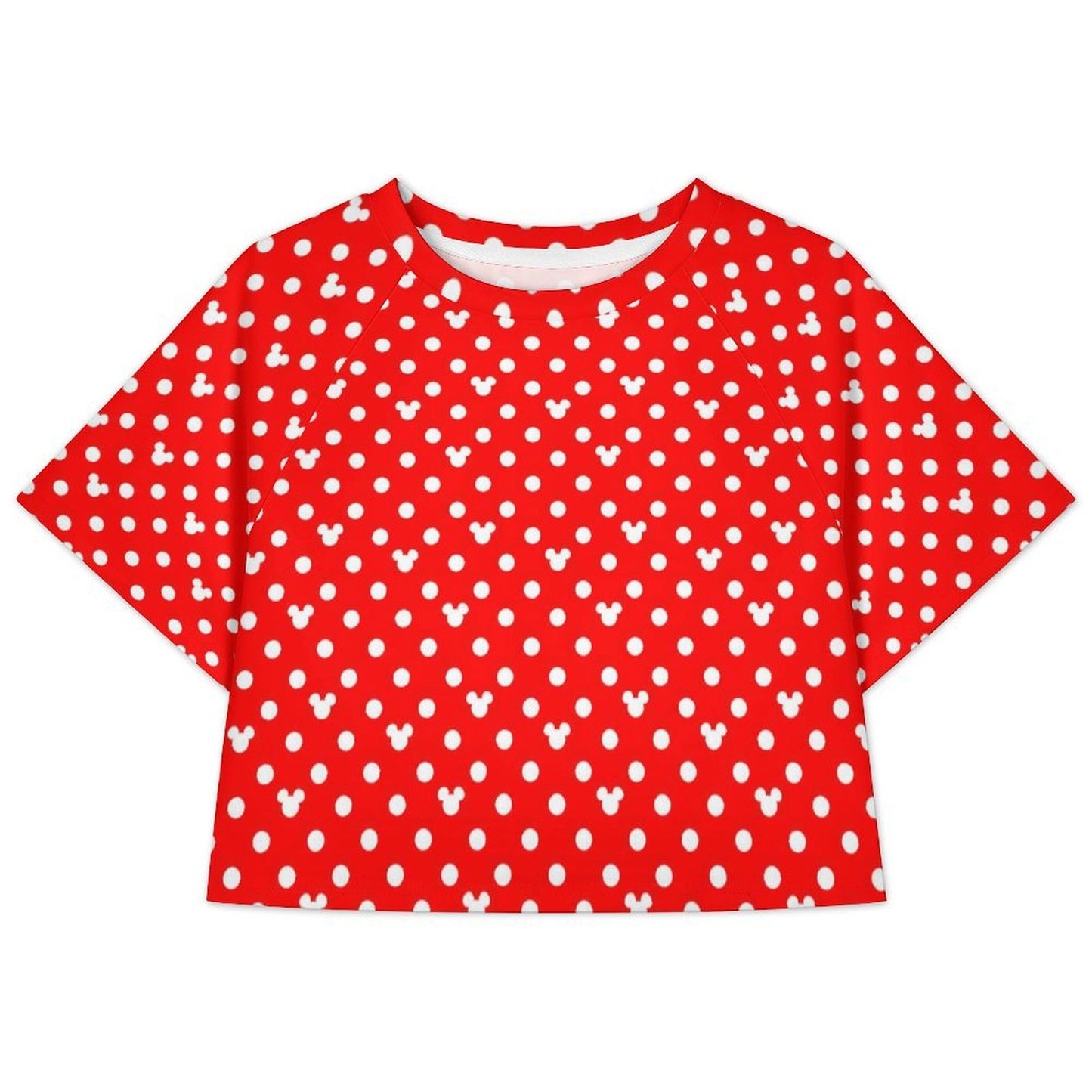 All Over Print Cropped Ralgan T-Shirt - Ambrie