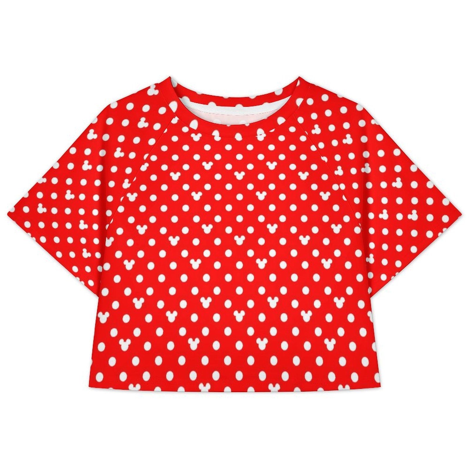All Over Print Cropped Ralgan T-Shirt - Ambrie