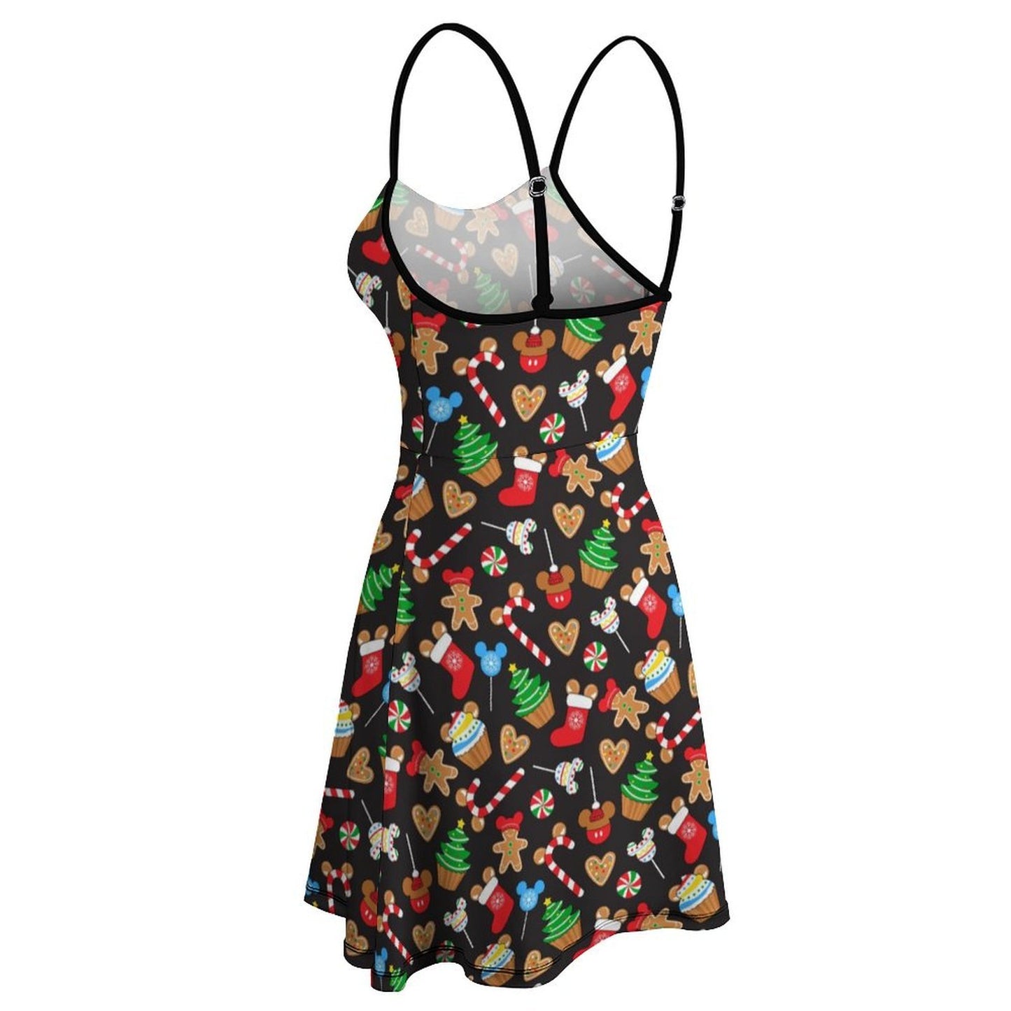 Christmas Snacks Women’s Sling Short Dress - Ambrie