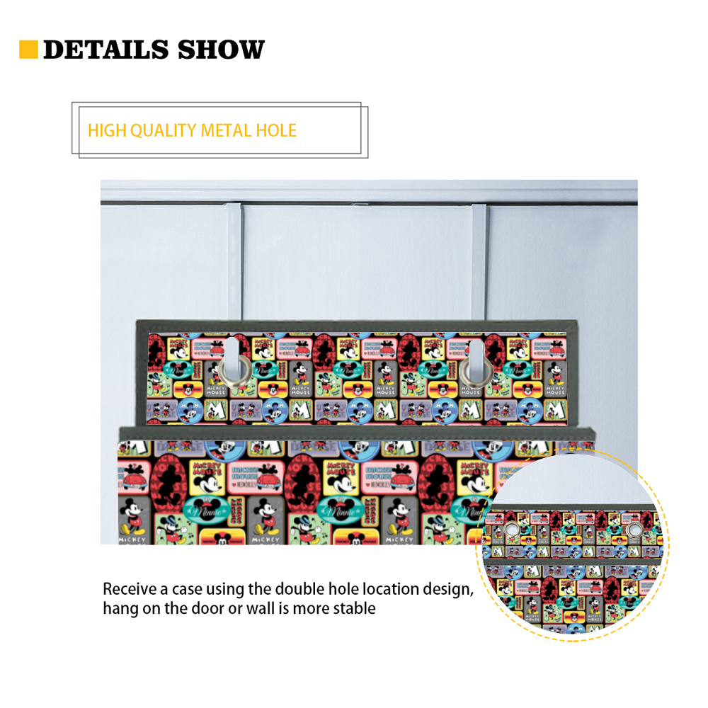 Mickey Stickers 4-Tier Hanging Shelf Wall Closet Storage Organizer Bags