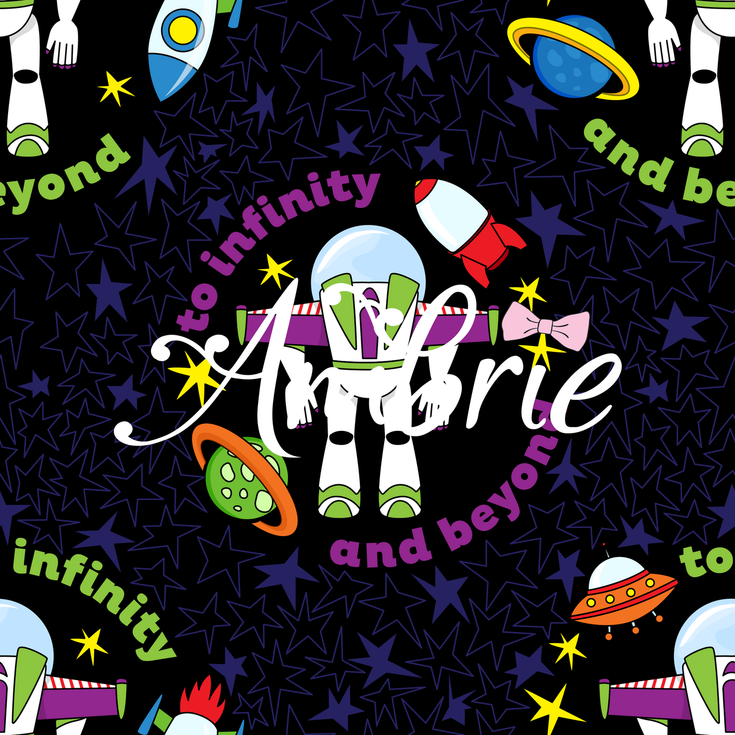 To Infinity And Beyond Seamless Pattern, Magical Cartoon Seamless pattern, Fabric Sublimation