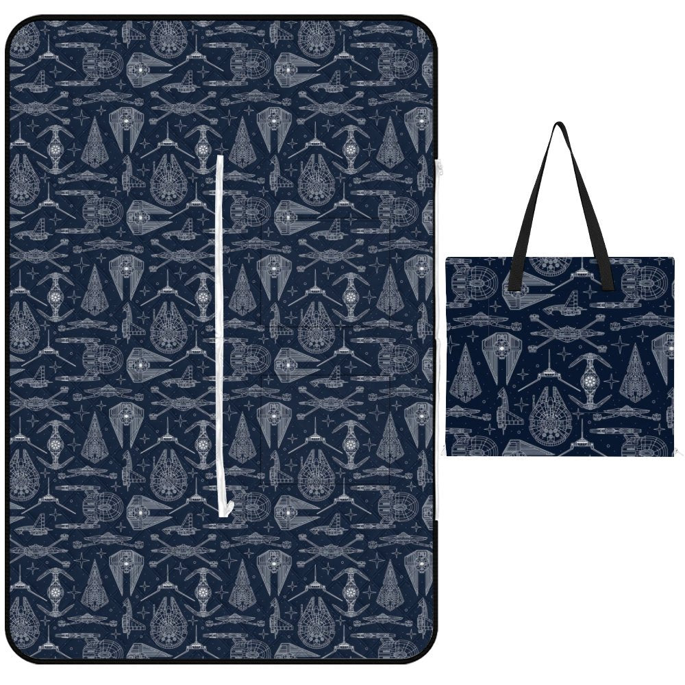 Star Wars Ship Blueprints Zipper Picnic Mat
